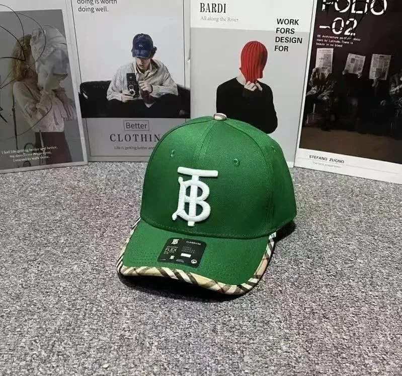 Burberry Monogram Baseball Cap Green - 1