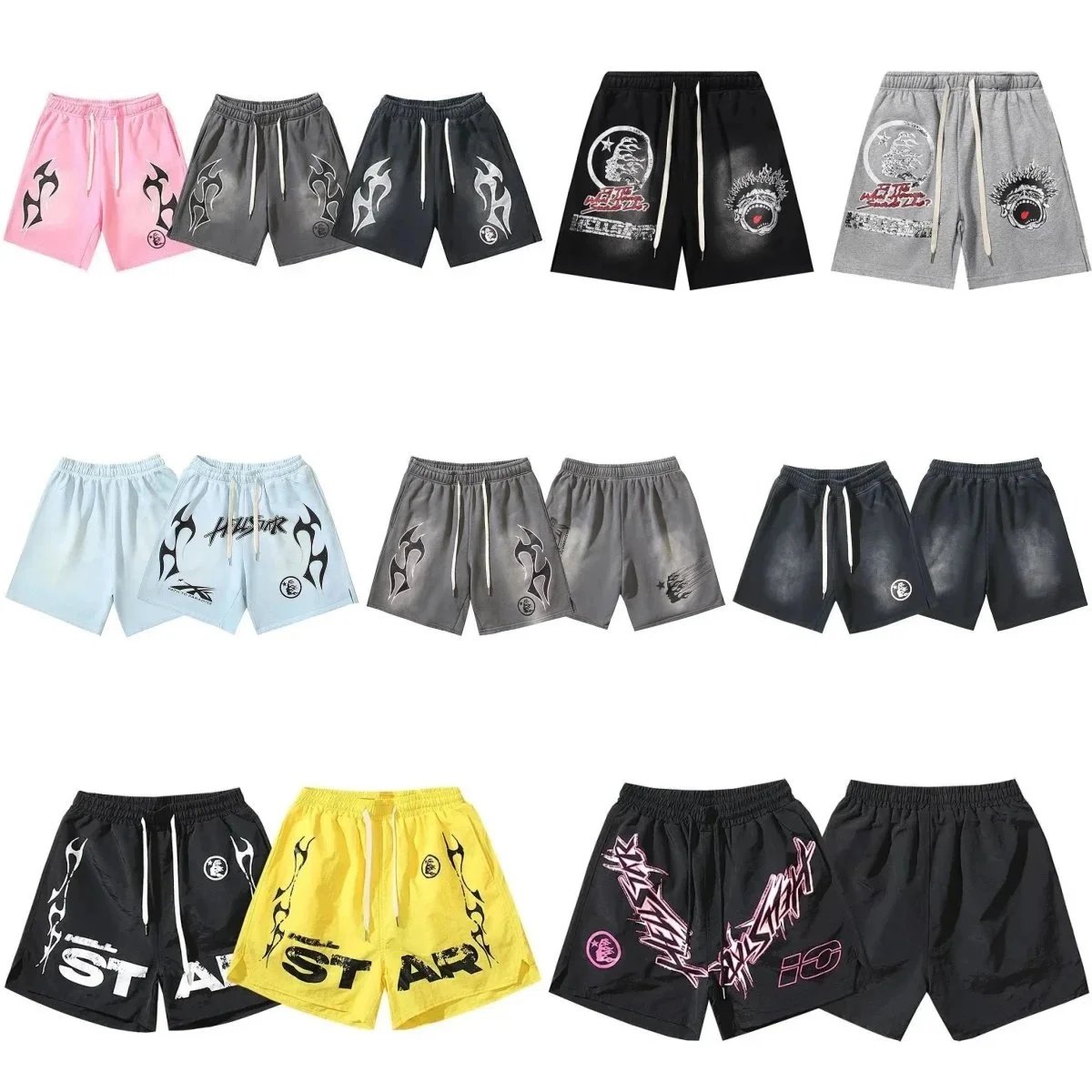 Hellstar The Path to Paradise Black Graphic Shorts - 2