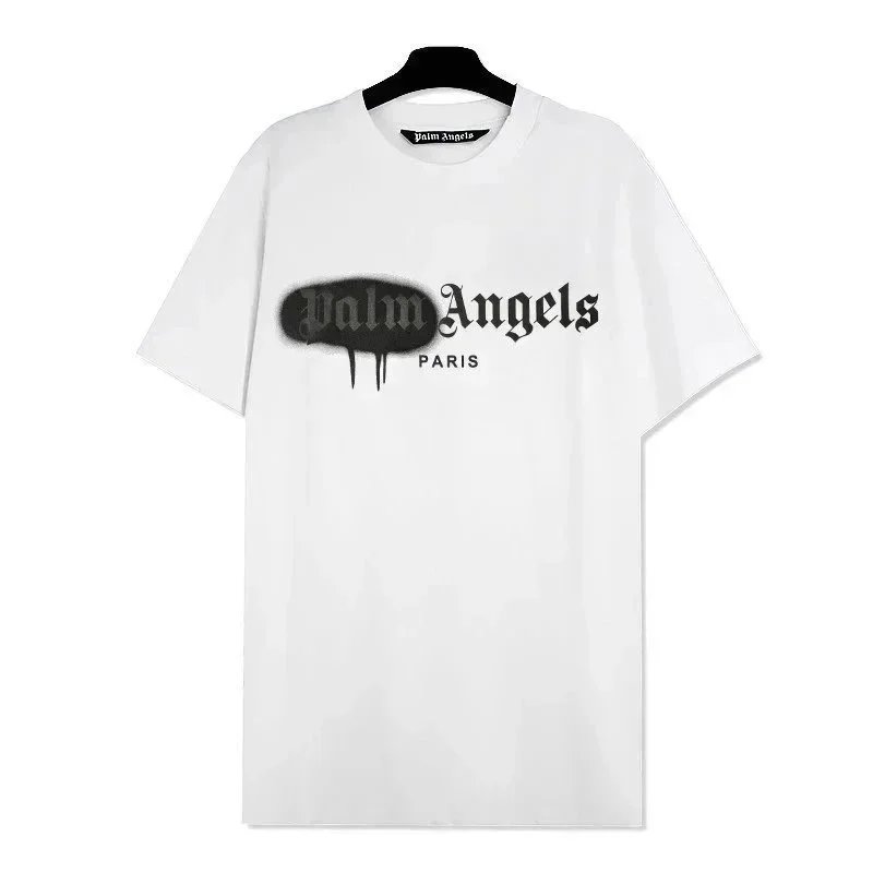 Palm Angels Spray Paint Logo Black T-Shirt - 9