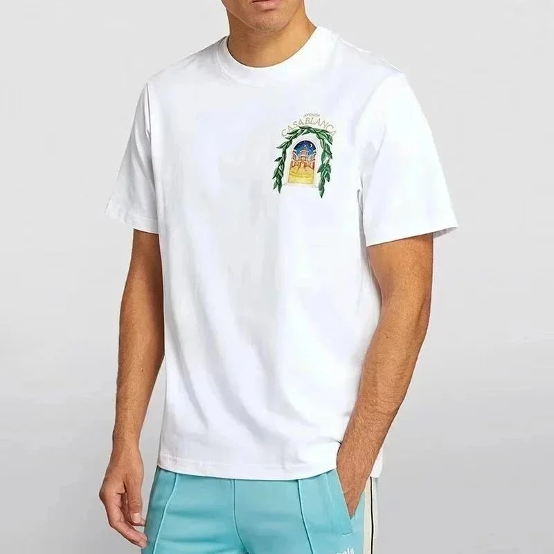 Casablanca Arch House Print Cotton T-Shirt