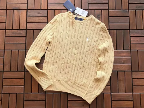 Polo Ralph Lauren Cable Knit Sweater Beige Sweater - 1
