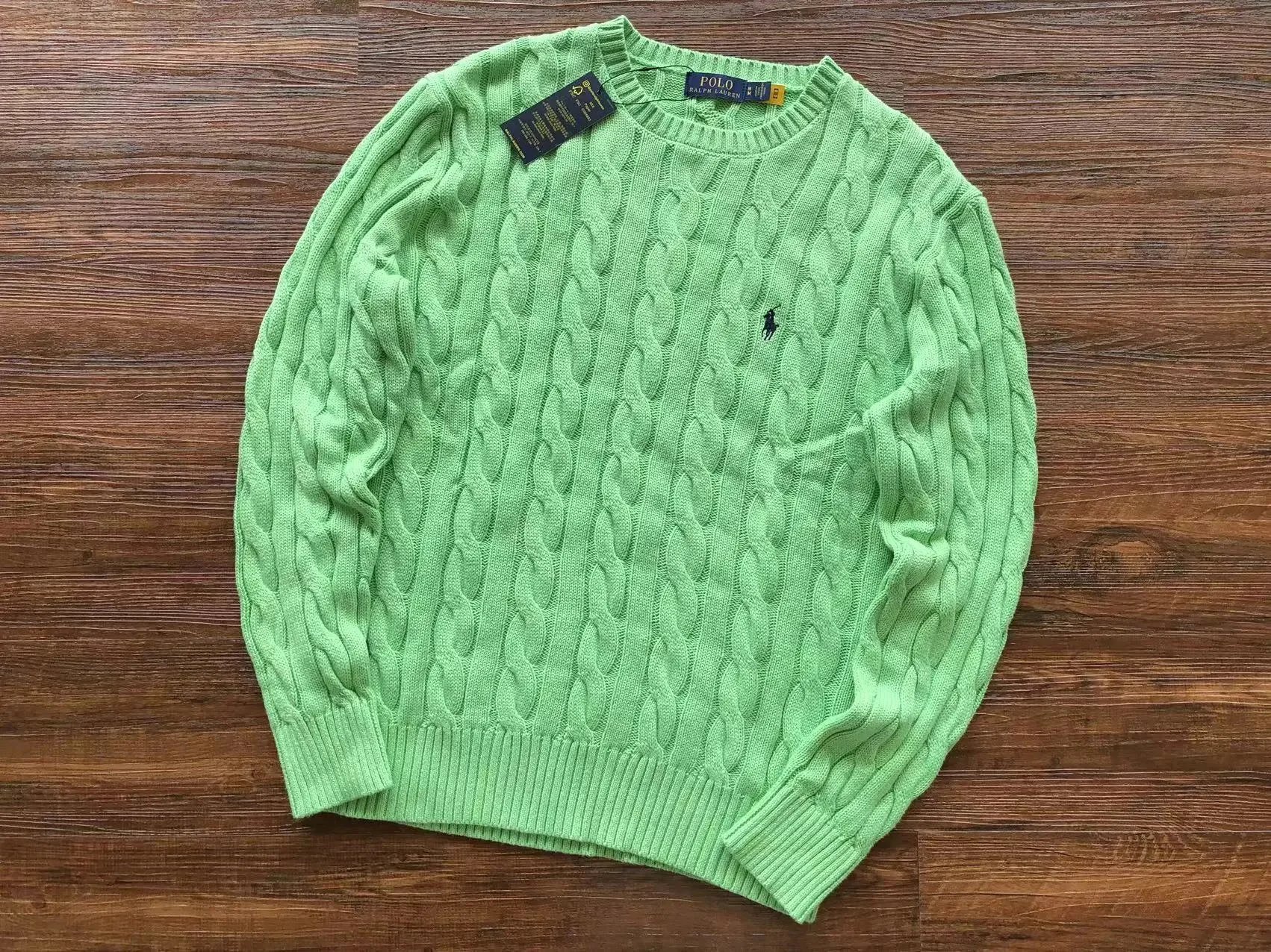 Polo Ralph Lauren Cable Knit Sweater Lime Green - 1