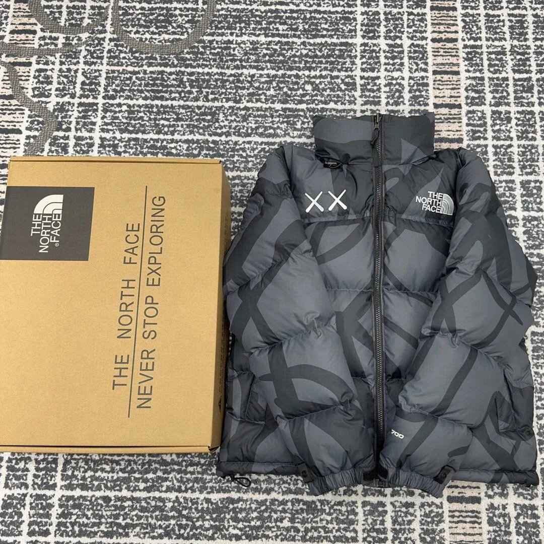 The North Face x KAWS Nuptse Jacket White Gray Camo Down-Jacket - 5