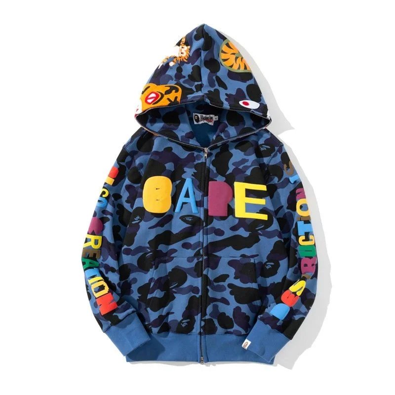 A Bathing Ape ABC Camo Full-Zip Hoodie Multicolor - 1