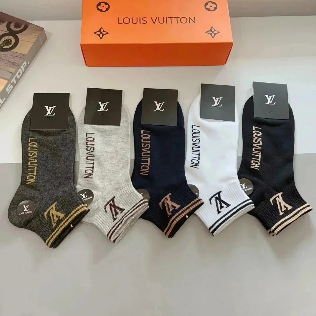 Louis Vuitton Monogram Script Ankle Socks in Multiple Colors - 1