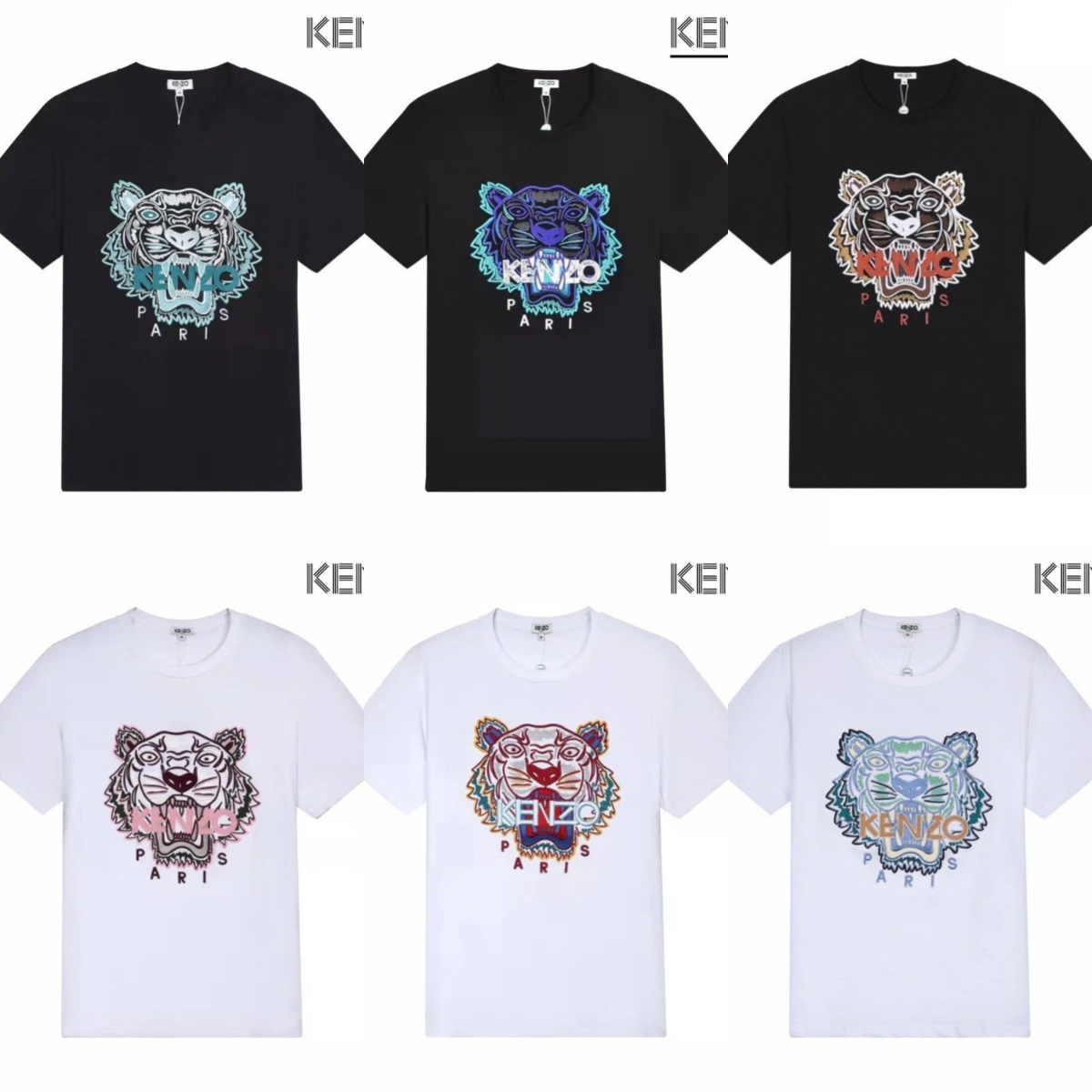 Kenzo Tiger Embroidered Red T-Shirt - 2