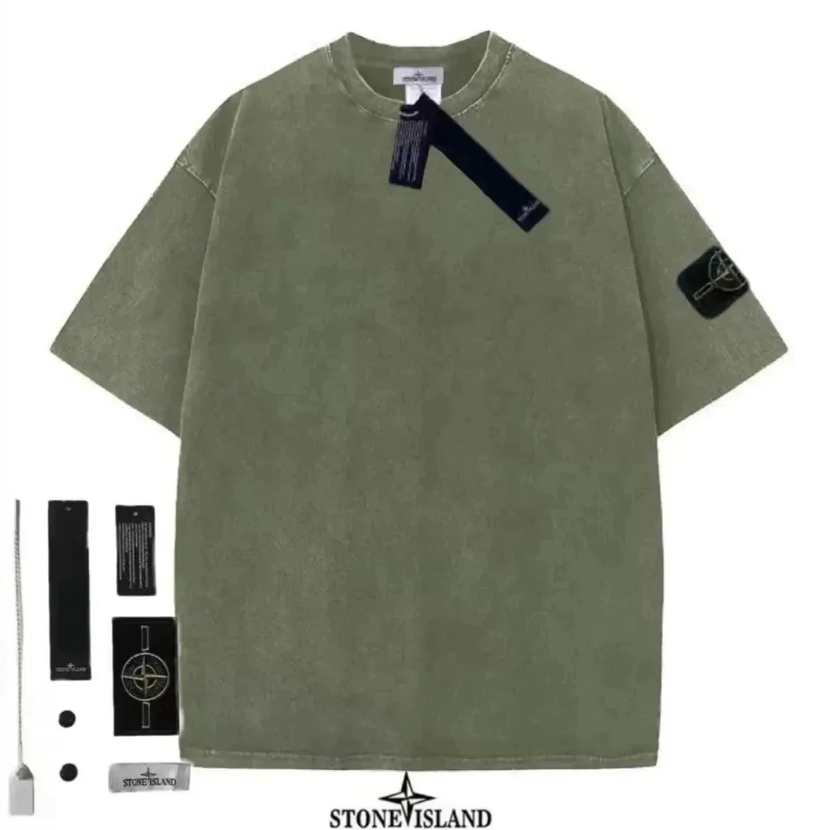 Stone Island Compass Logo T-Shirt Burgundy - 10