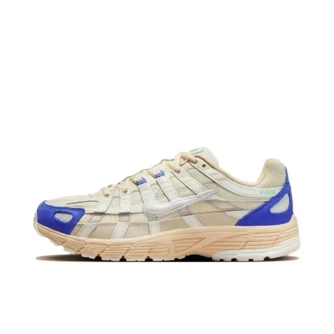 Nike P-6000 Beige and Royal Blue Running Shoes - 1
