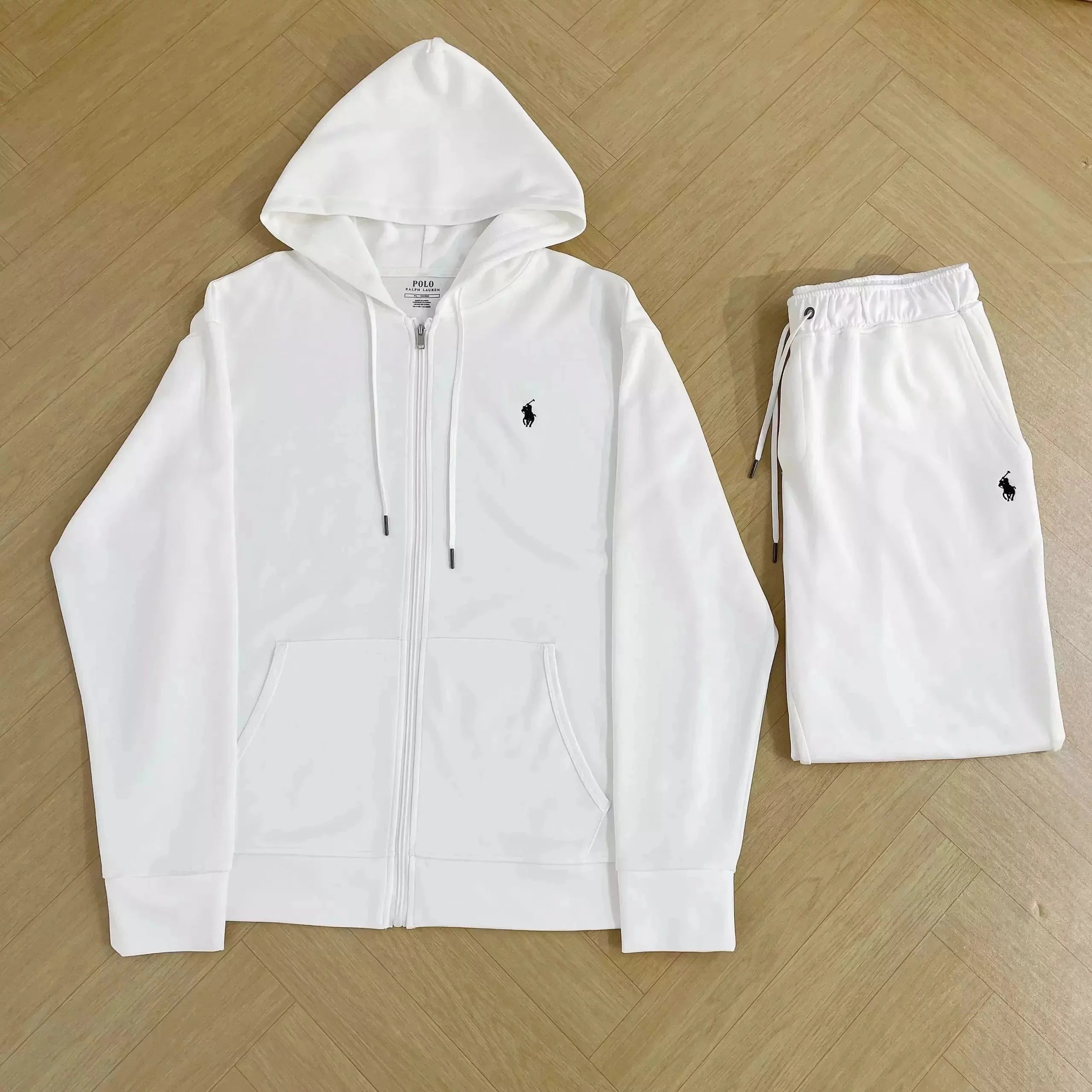 Lacoste Classic Zip-Up Hoodie and Sweatpants Set Navy Tracksuit - 9