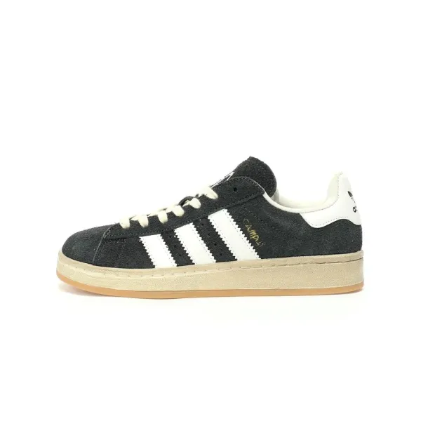 Adidas Originals Campus Black White Suede Sneakers - 1