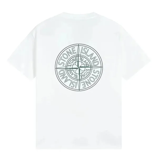 Stone Island Compass Logo T-Shirt White - 1