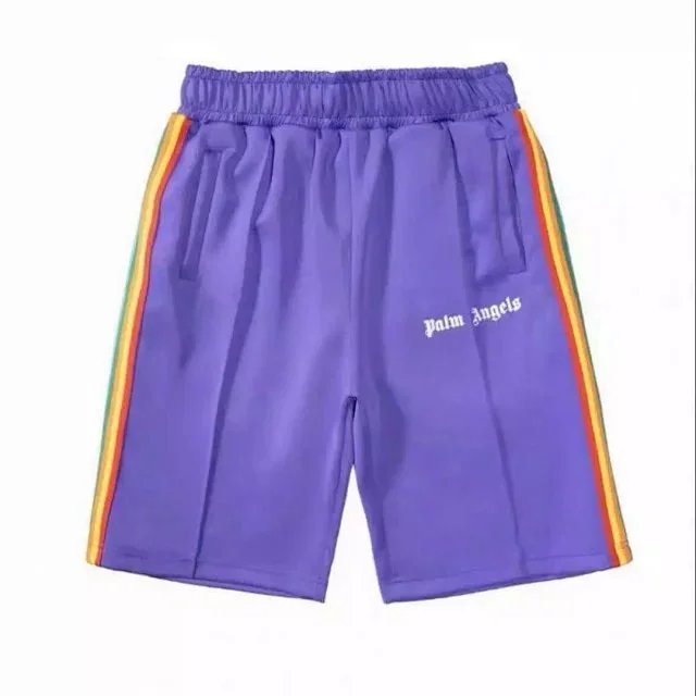 Angels Yellow Track Shorts with Side Stripes - 5