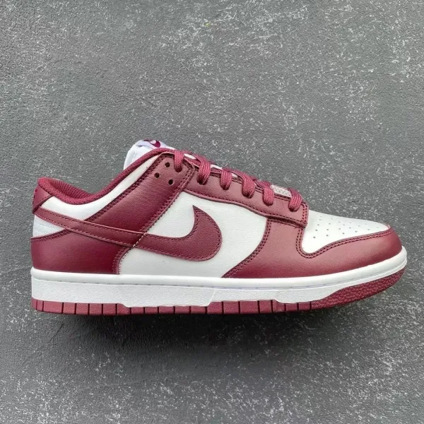 Nike Dunk Low Burgundy White Sneakers - 1