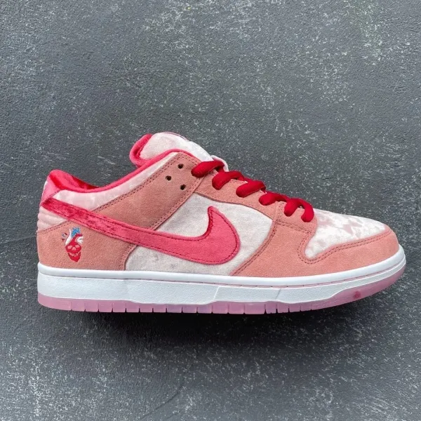 Nike SB Dunk Low Heartbreak Pink Velvet Sneakers - 1