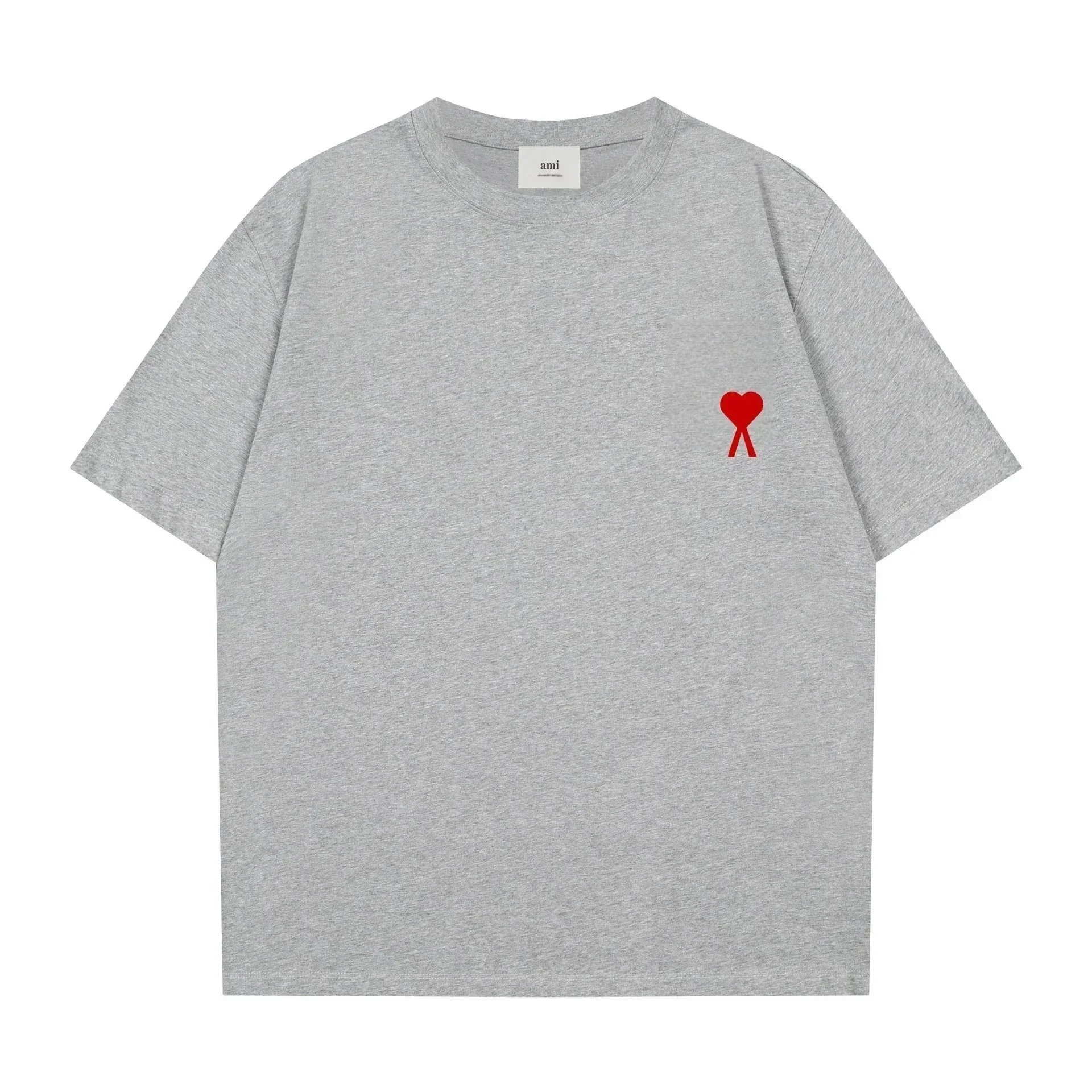 Ami Paris Heart Logo Sweatshorts Gray - 2