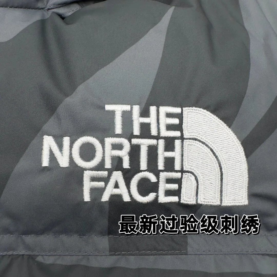The North Face x KAWS Nuptse Jacket White Gray Camo Down-Jacket - 11
