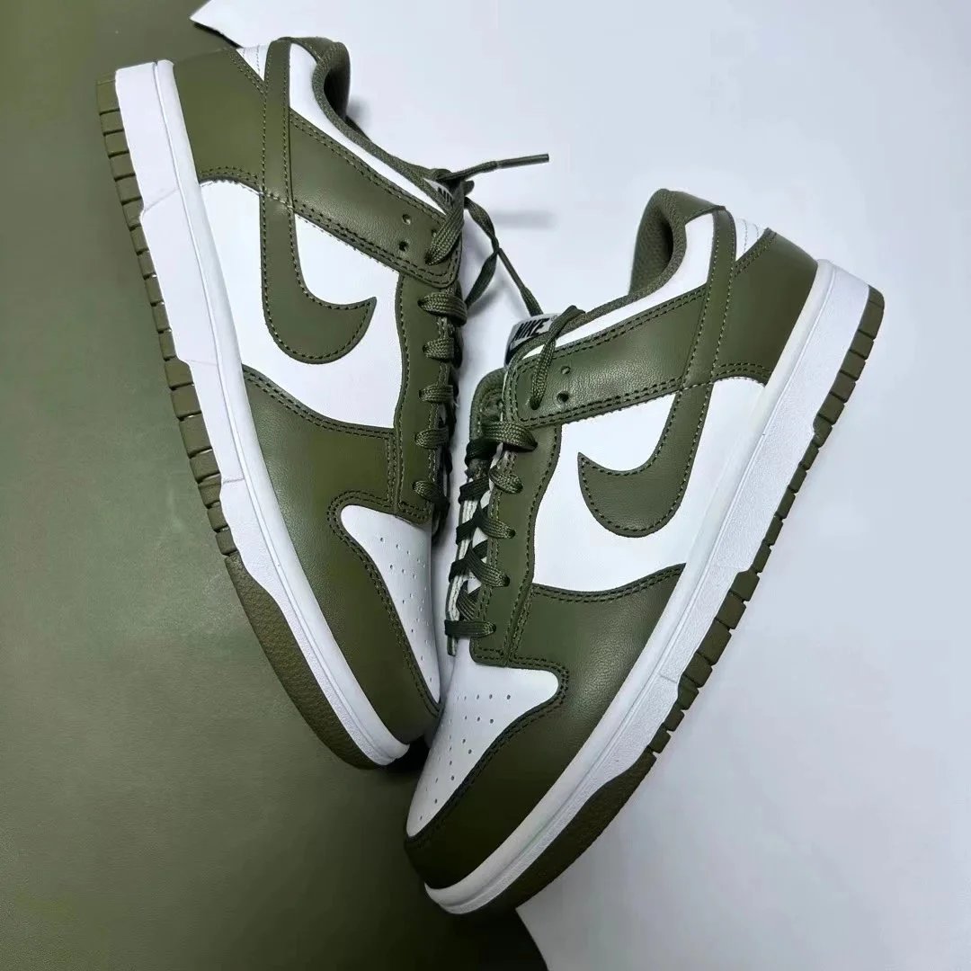 Nike Dunk Low Army Green White Sneakers