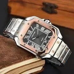 Cartier Santos de Cartier Blue Dial Steel Mechanical Watch - 9