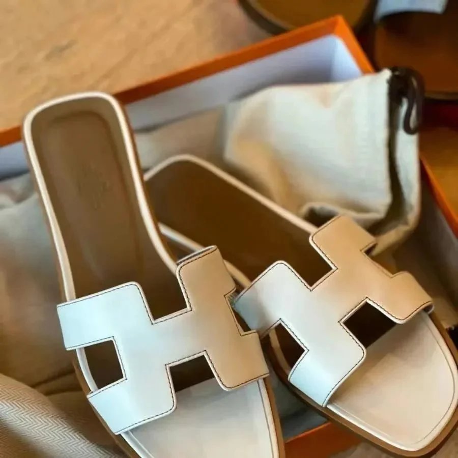 Hermès Oran Sandals Pale Pink Suede Slippers - 5