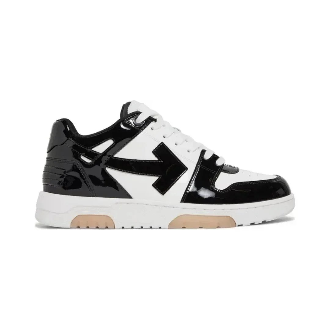 Off-White Arrow Low White/Black Patent Leather Sneakers - 1