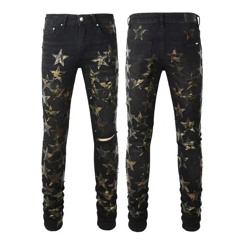 Gallery Dept. Distressed Graphic Jeans Gray - 4