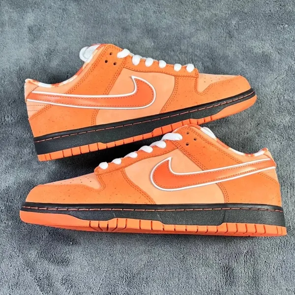 Nike SB Dunk Low Orange Suede Sneakers - 1