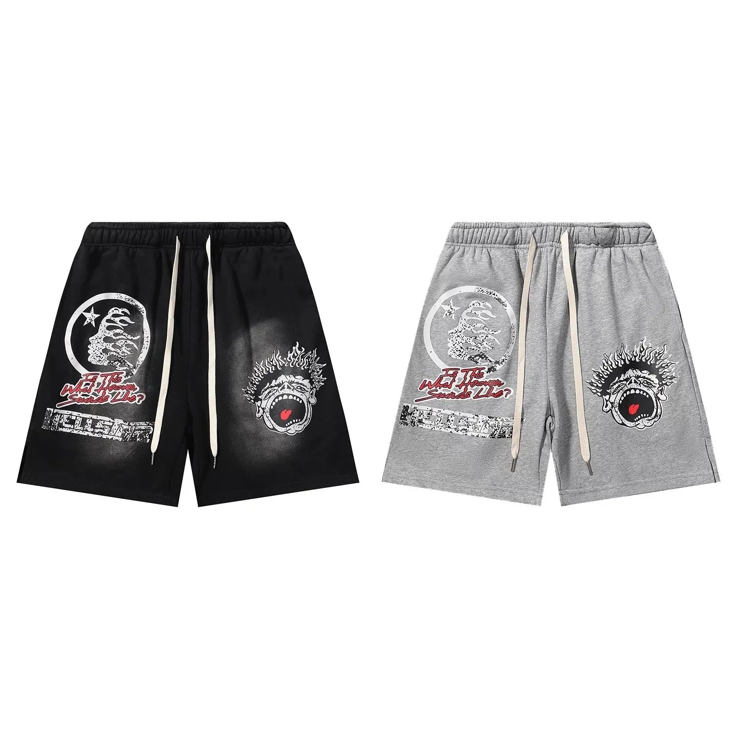 Hellstar The Path to Paradise Black Graphic Shorts - 5