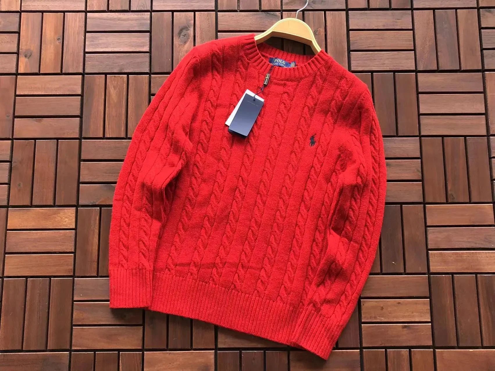 Polo Ralph Lauren Cable Knit Sweater Red - 1