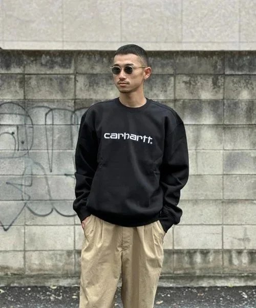 Carhartt WIP Script Logo Crewneck Black Sweatshirt - 7