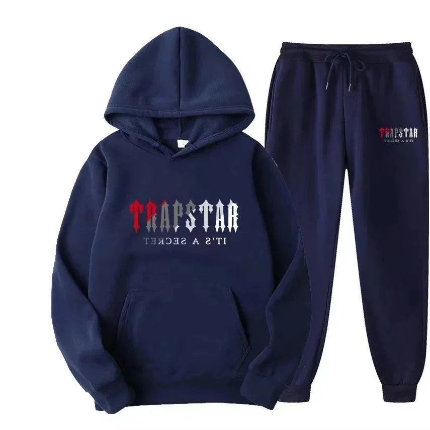 Trapstar It's A Secret Hoodie and Sweatpants Set Navy - 1
