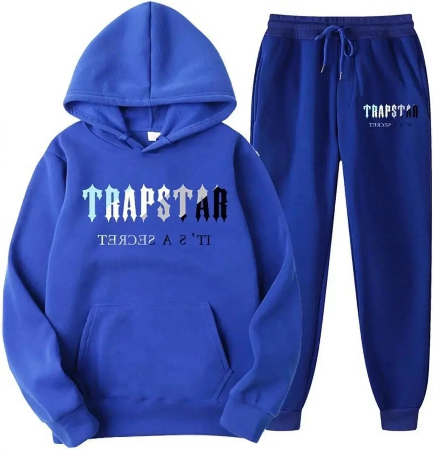 Trapstar It's A Secret Blue Hoodie and Sweatpants Set - 1