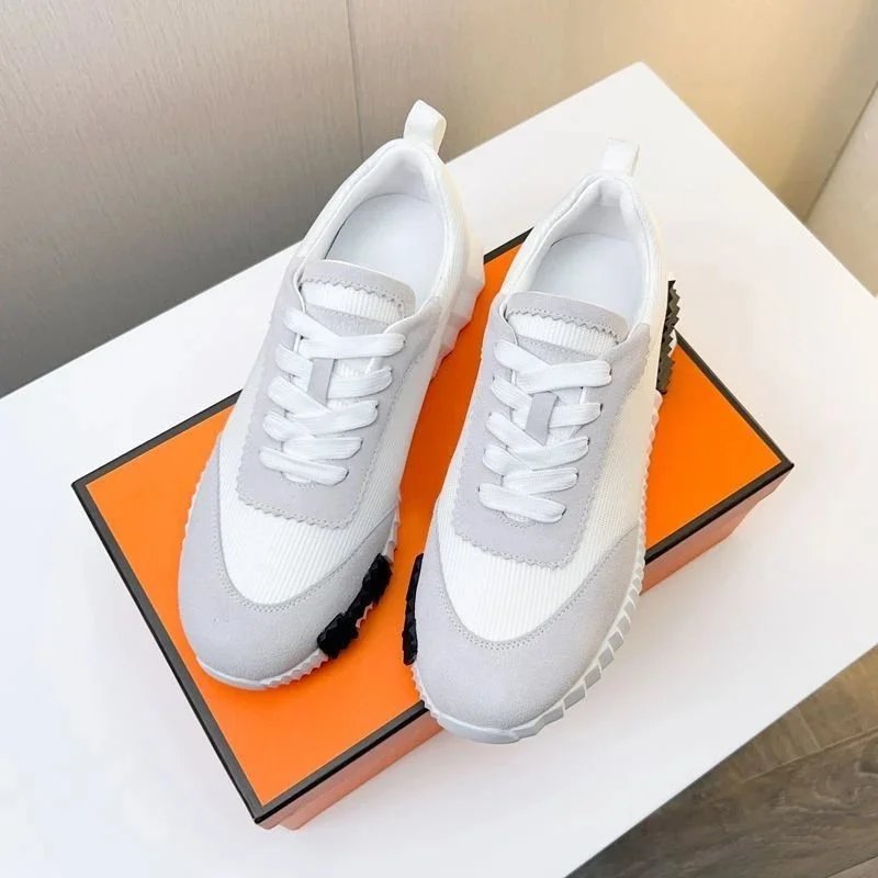 Hogan H-Stripes Black Orange White Chunky Sneakers - 7