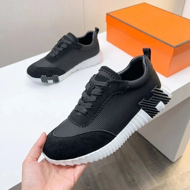 Hogan H-Stripes Black Orange White Chunky Sneakers - 11