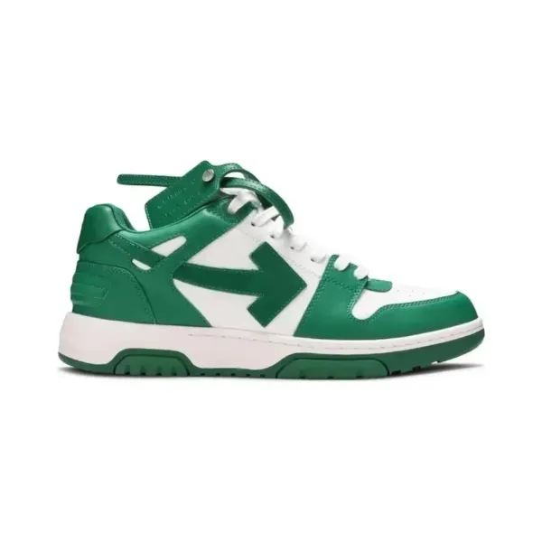 Off-White Arrow Low Green and White Sneakers - 1