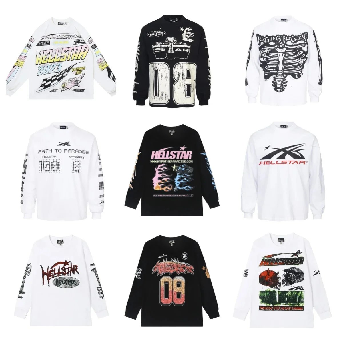 Hellstar Sports Graphic Print Black Hoodie - 2