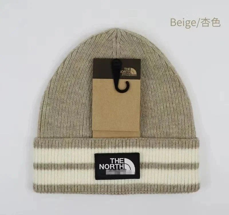 The North Face Logo Patch Beanie Beige - 1