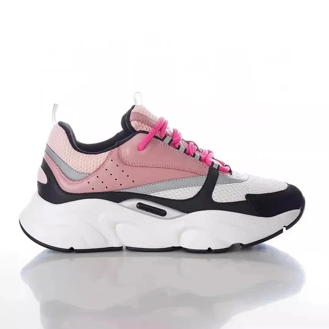 Dior B23 Pink and White Chunky Sneakers - 1
