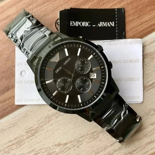 Emporio Armani Watches AR2434 Three-Subdial Quartz Watch with Metal Bracelet product detail image 4