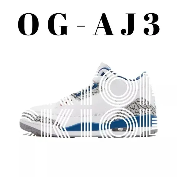 Air Jordan 3 OG University Blue Sneakers - 1