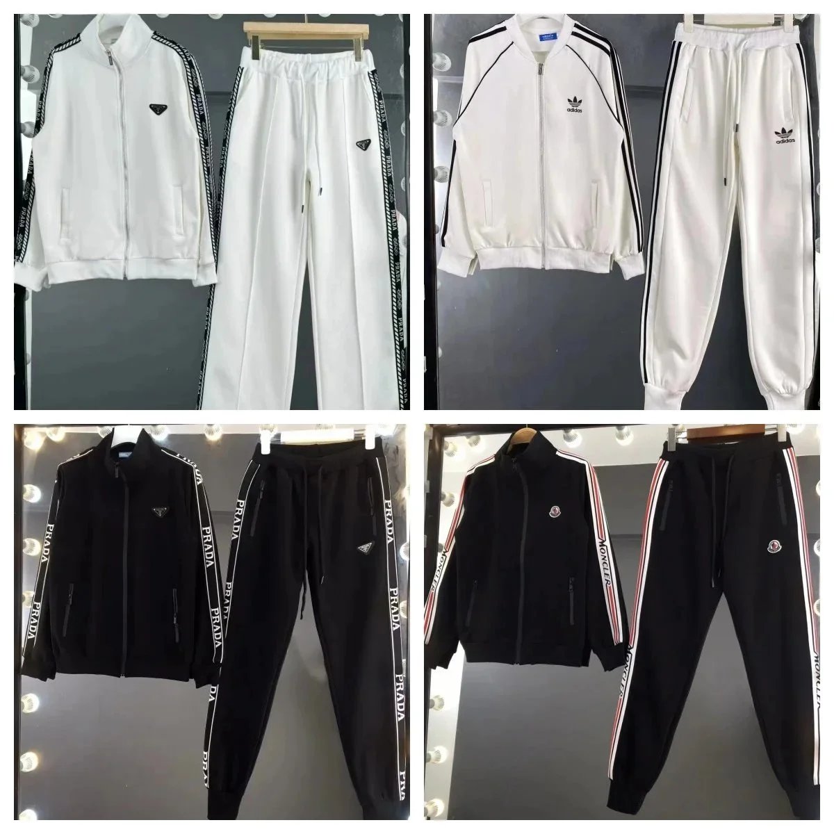 Miu Miu Logo-Embroidered White Hoodie and Sweatpants Set - 2