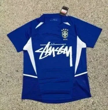 Stussy x Brazil National Team Collaboration Jersey Blue - 1