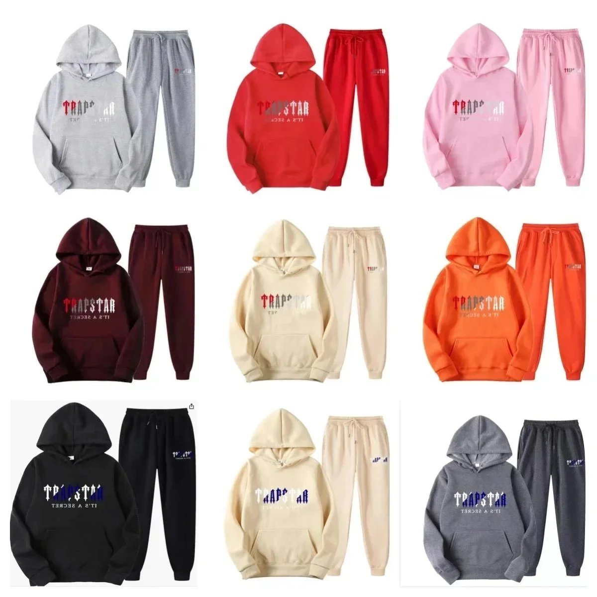 Trapstar It's A Secret Hoodie and Sweatpants Set Royal Blue Tracksuit - 3