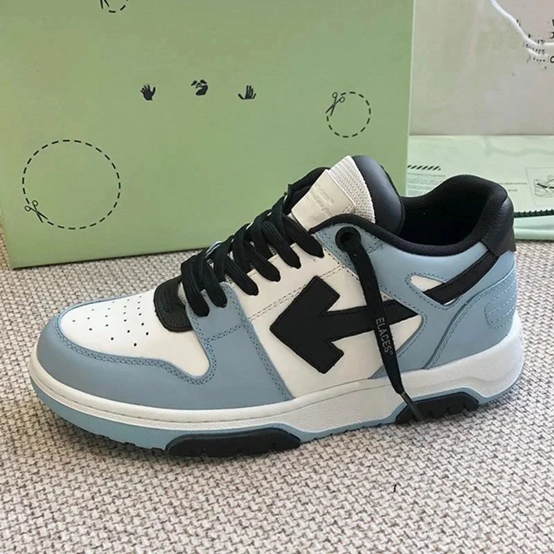 Off-White Diagonal Arrow Low Top Red and White Sneakers - 6