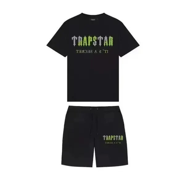 Travstar It's A Secret Graphic T-Shirt and Shorts Set Black - 6