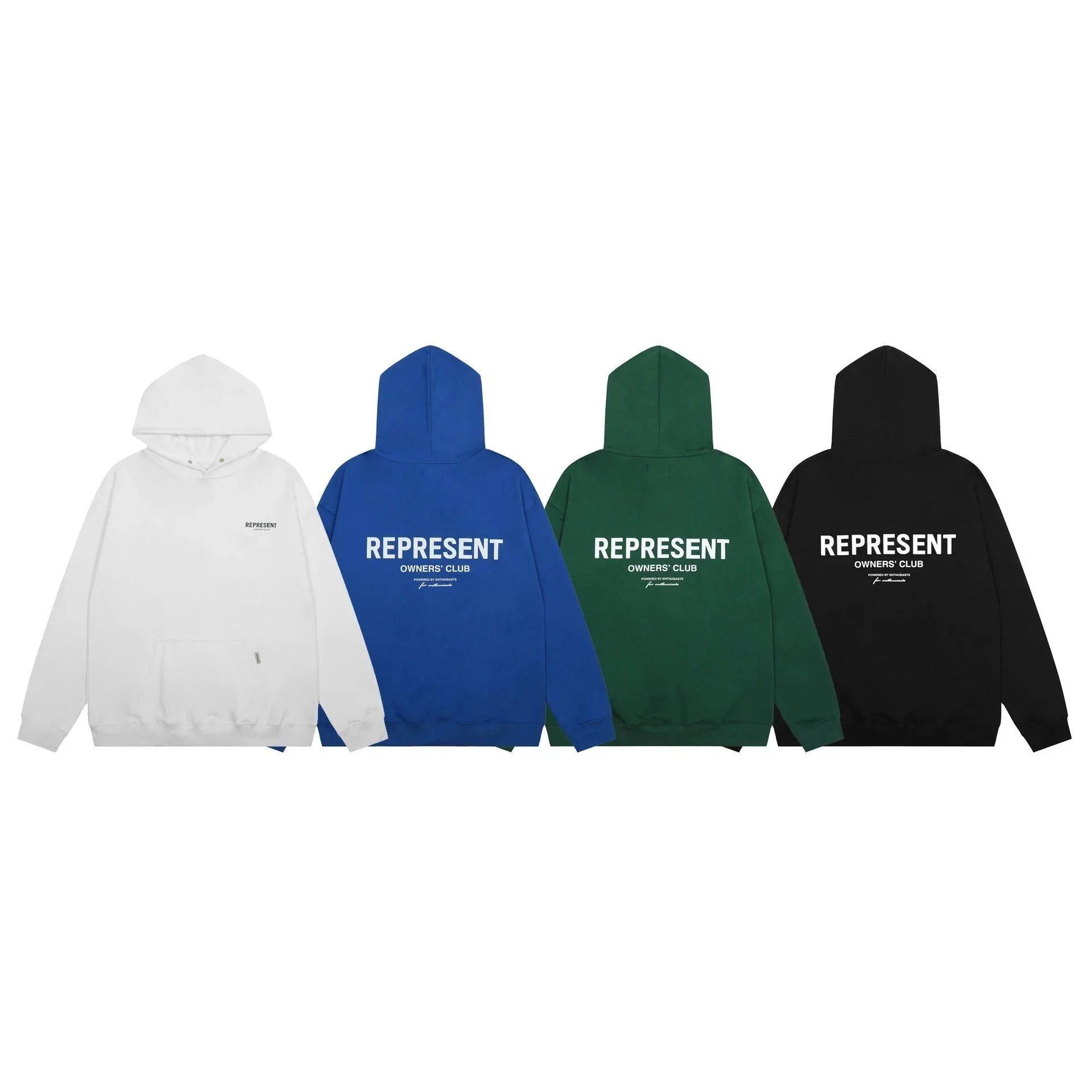 Represent Owners' Club Oversized Hoodie White/Blue/Green/Black