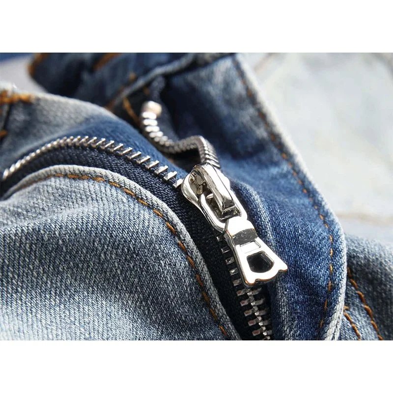 Saint Tears Distressed Logo Washed Denim Jeans - 7