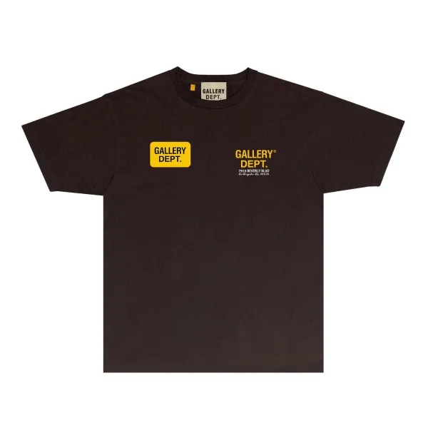 Gallery Dept. Dual Logo Box Tee Brown T-Shirt - 1