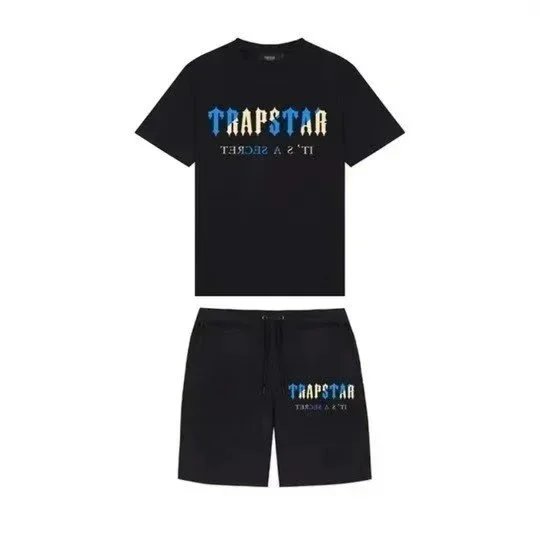 Travstar It's A Secret Graphic T-Shirt and Shorts Set Black - 9