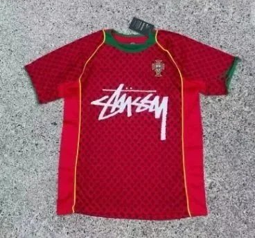 Stüssy x Portugal National Team Jersey Red T-Shirt - 1