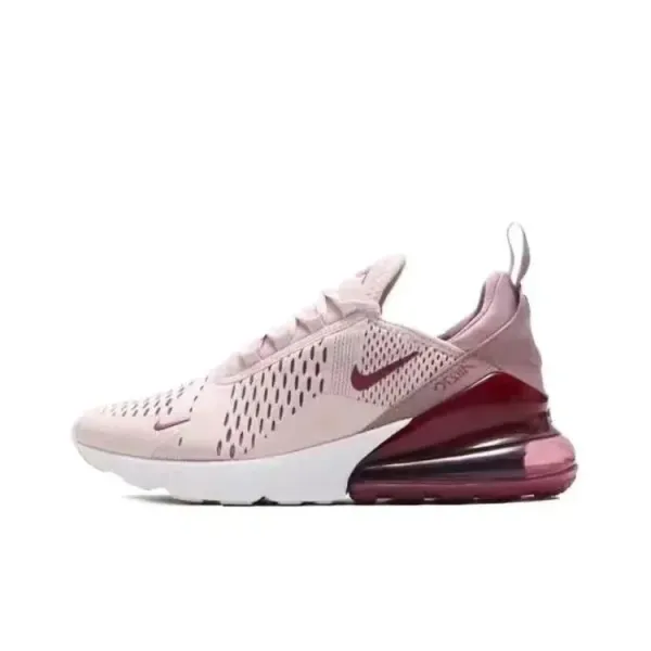 Nike Air Max 270 Pink Burgundy Running Shoes - 1